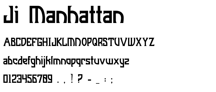 JI Manhattan font